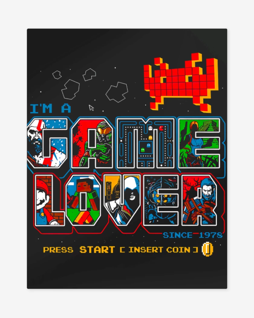 Print metalico Negro de Im a Game Lover
