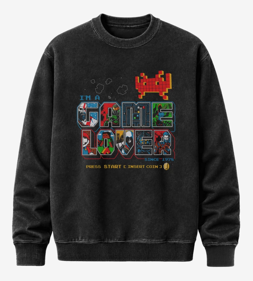 Poleron Polo Acid Wash Negro de Im a Game Lover