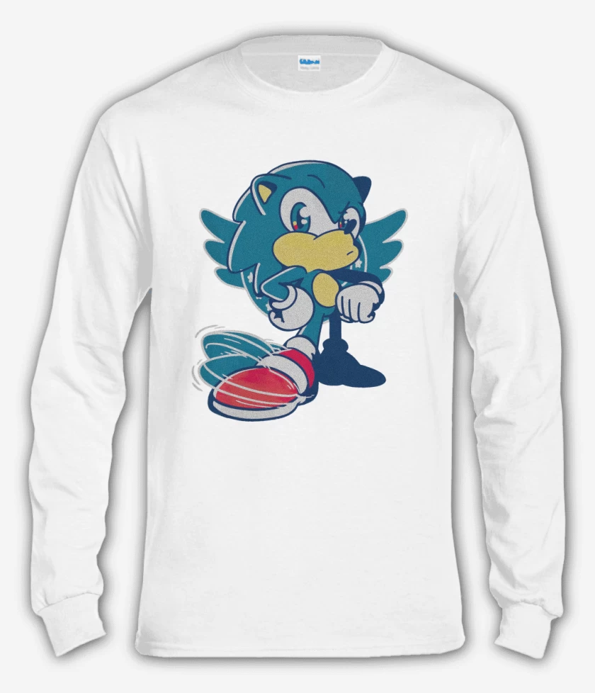 Polera manga larga Blanco de El sonic