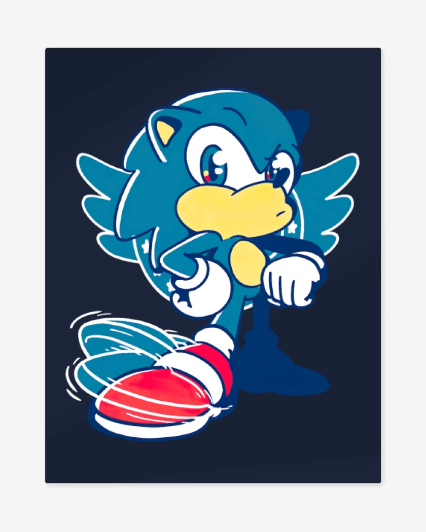 Print metalico Azul Marino de El sonic