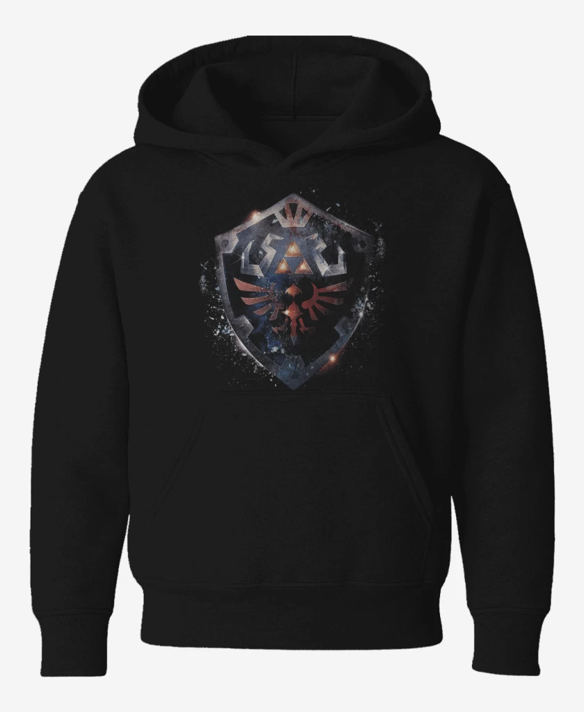 Poleron de niño Negro de Hylian escudo