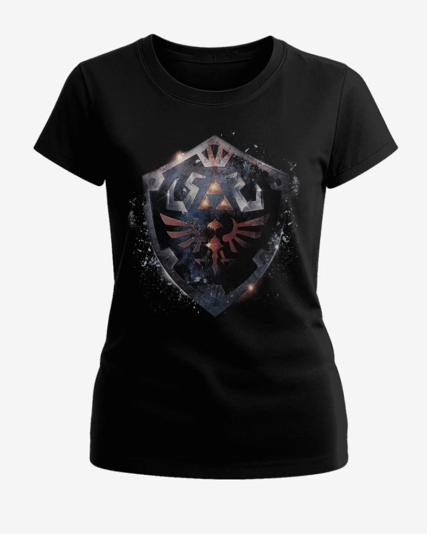Polera de Mujer Negro de Hylian escudo
