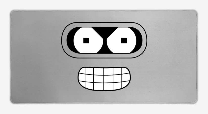 Mouse pad Gamer Gris Melange de Bender Face