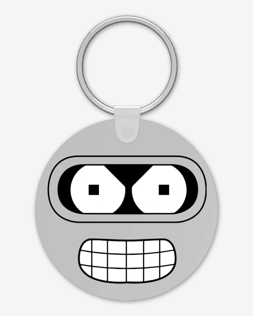 Llavero Gris Melange de Bender Face