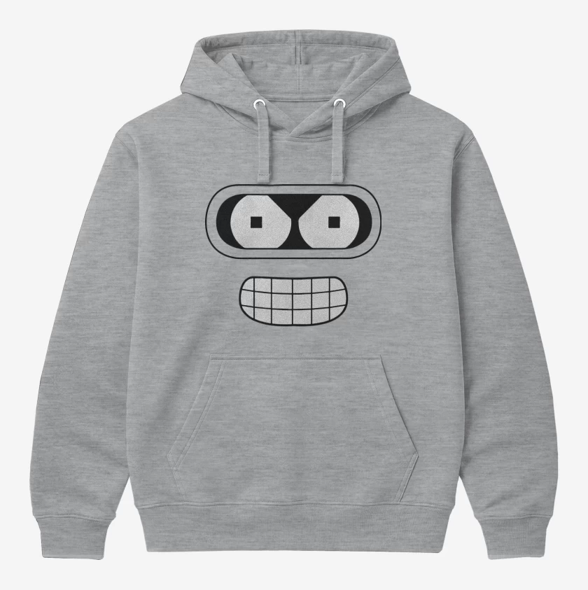 Polerón Canguro Gris Melange de Bender Face
