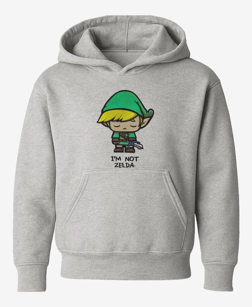 Poleron de niño Gris Melange de No soy Zelda