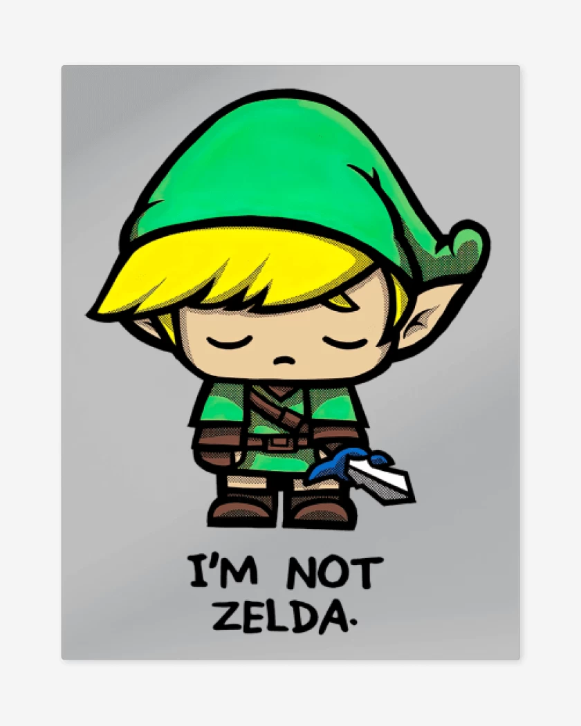 Print metalico No soy Zelda