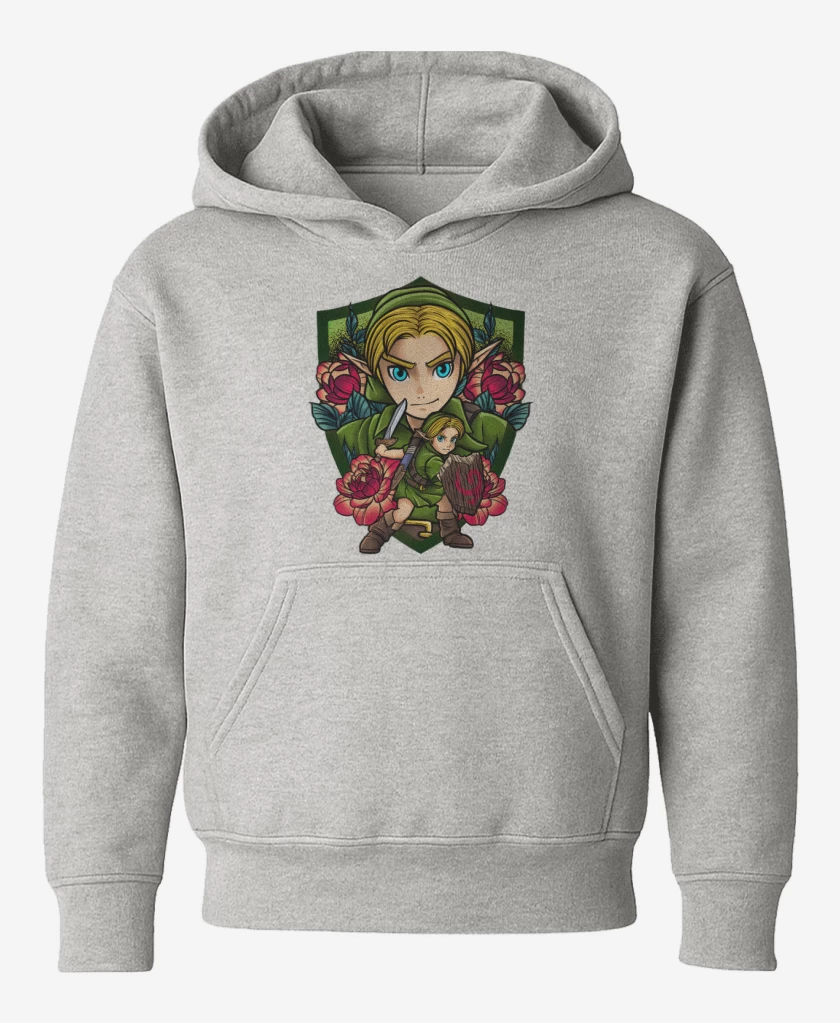Poleron de niño Gris Melange de Link Warrior