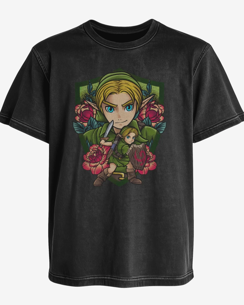 Polera desgastada Link Warrior