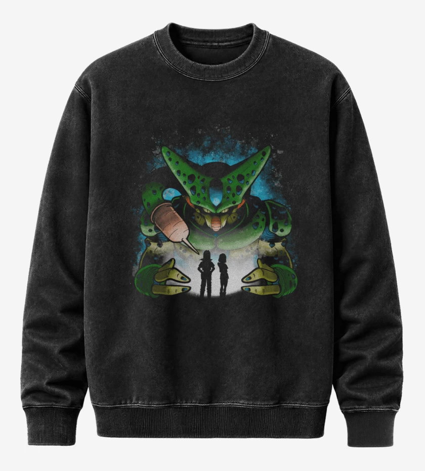 Poleron Polo Acid Wash Negro de Cell