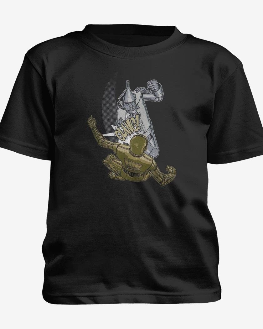 Polera de niño Negro de Hojalata vs C-3PO