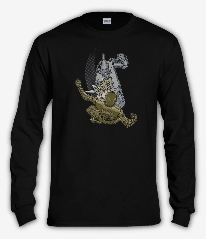 Polera manga larga Negro de Hojalata vs C-3PO