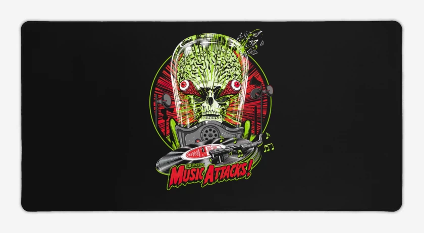 Mouse pad Gamer Negro de Music Attack 