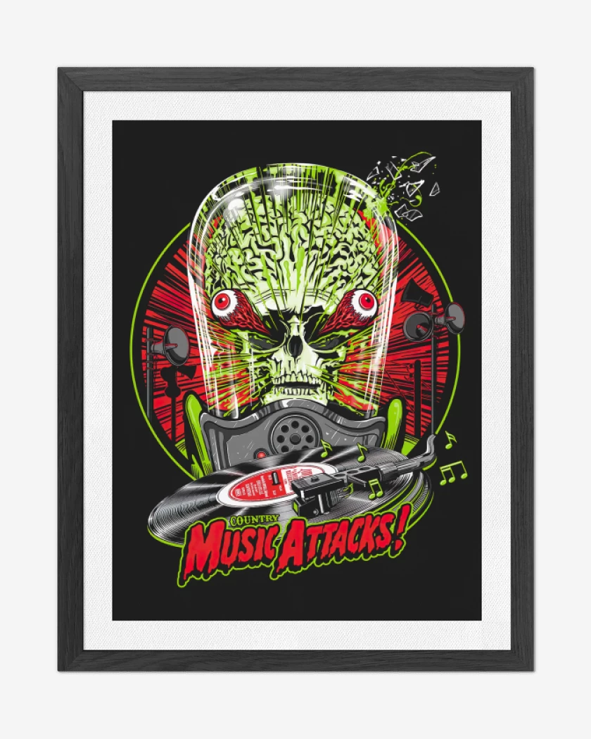 Cuadro decorativo Negro de Music Attack 