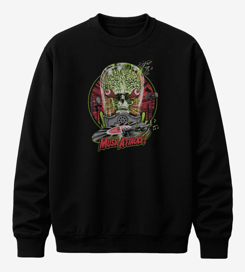 Poleron polo Negro de Music Attack 