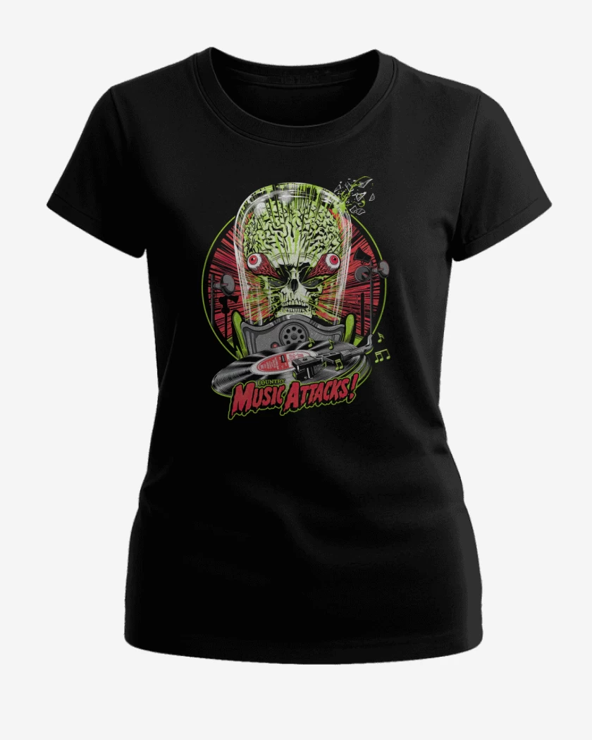 Polera de Mujer Negro de Music Attack 