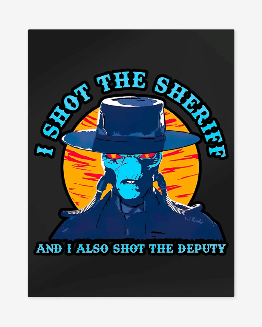 Print metalico Negro de I Shot the Sheriff