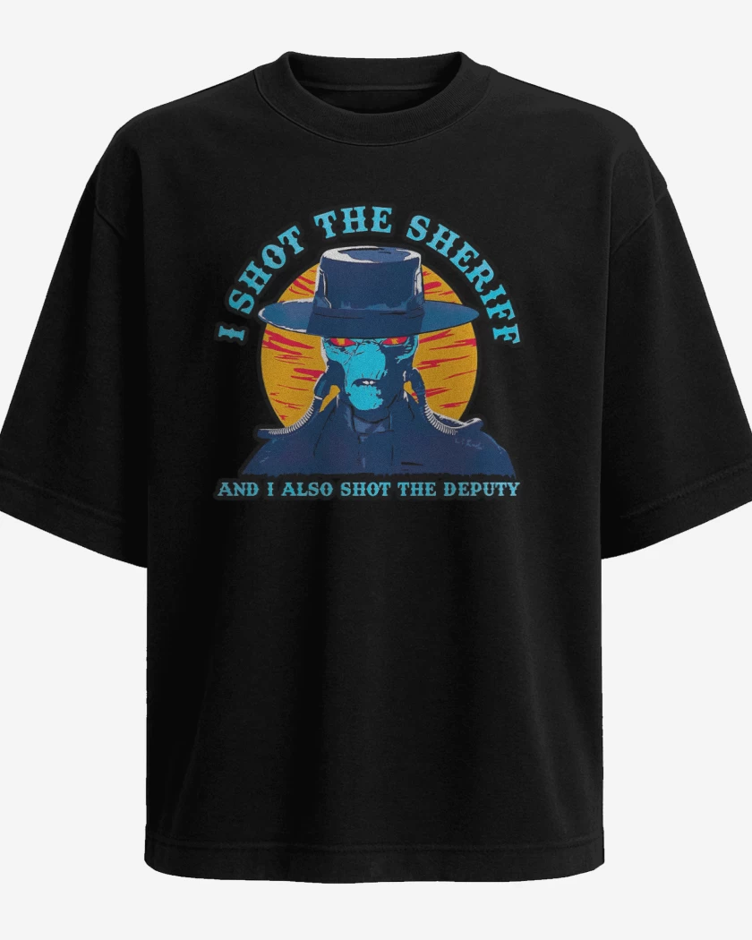 Polera Oversize Negro de I Shot the Sheriff