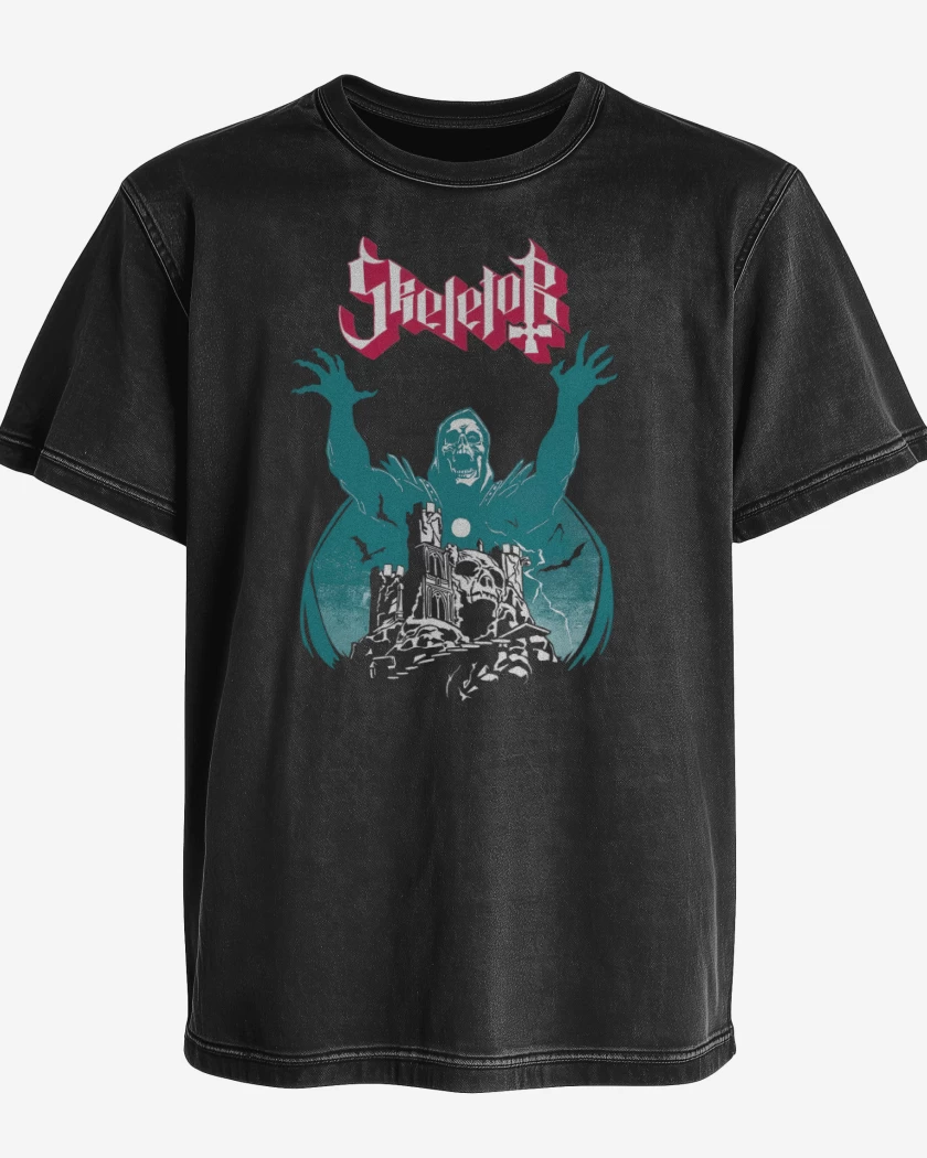 Polera desgastada Negro de Skeletor 