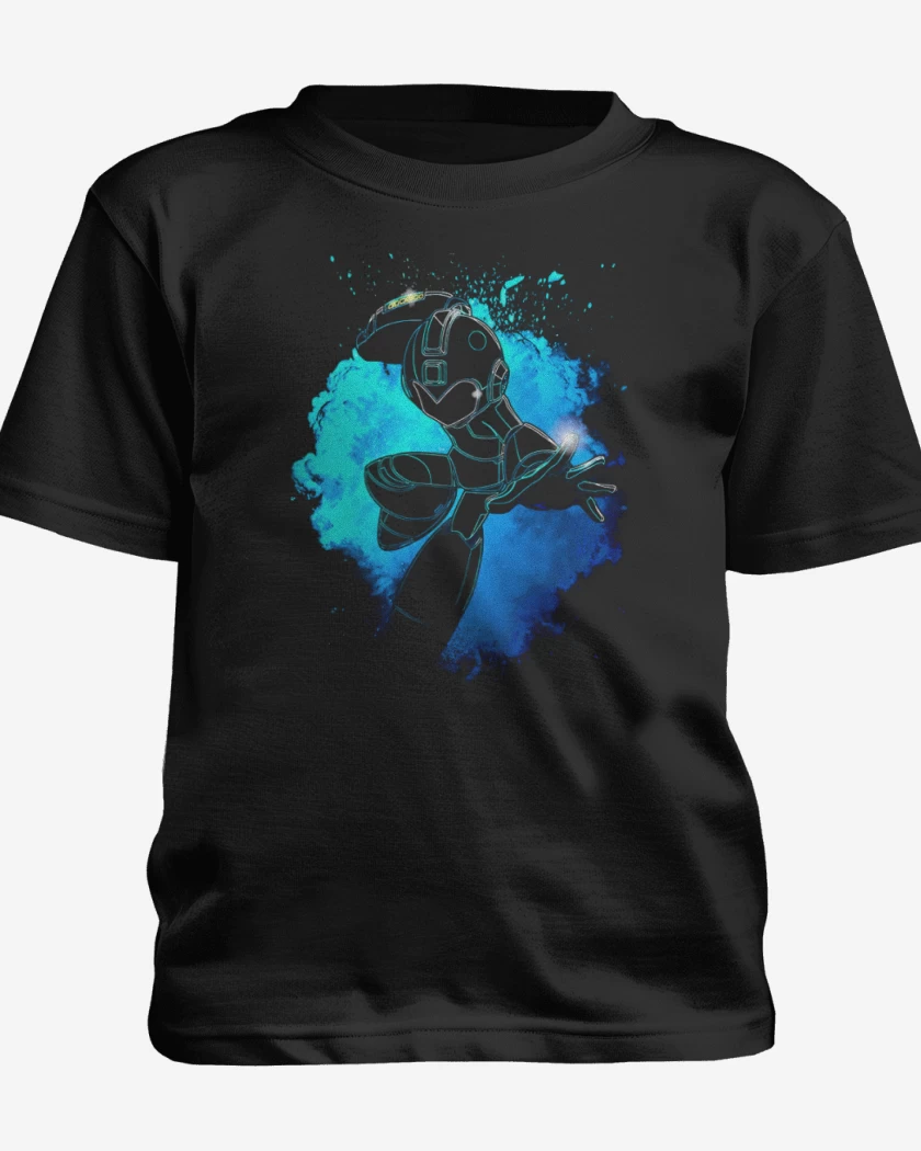 Polera de niño Negro de Mega man