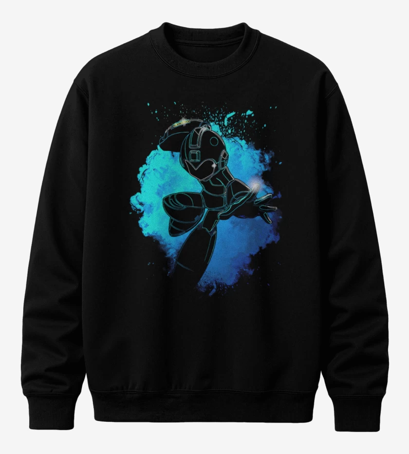 Poleron polo Negro de Mega man