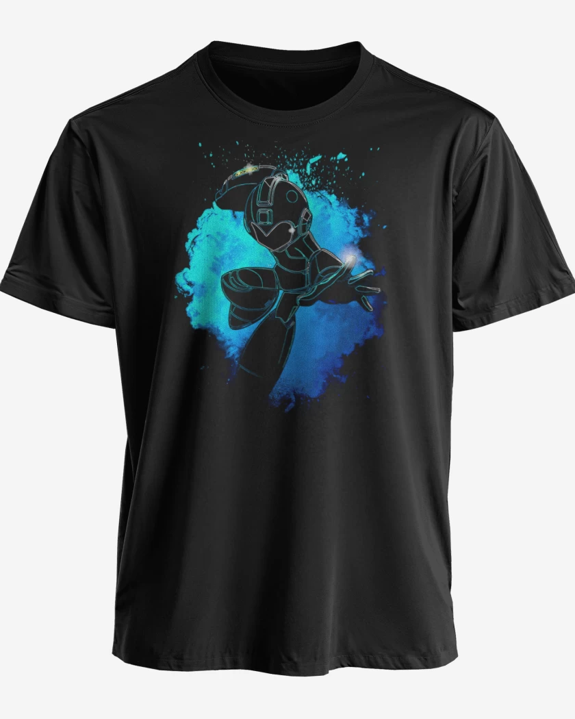 Polera premium Negro de Mega man