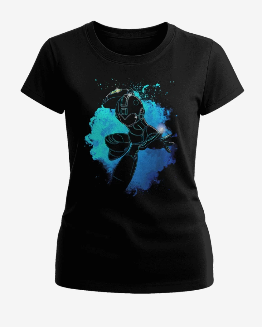 Polera de Mujer Negro de Mega man