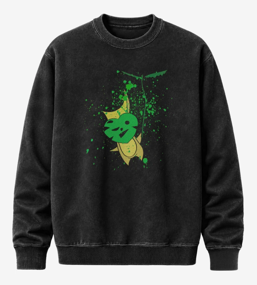 Poleron Polo Acid Wash Negro de Hasta lueguito