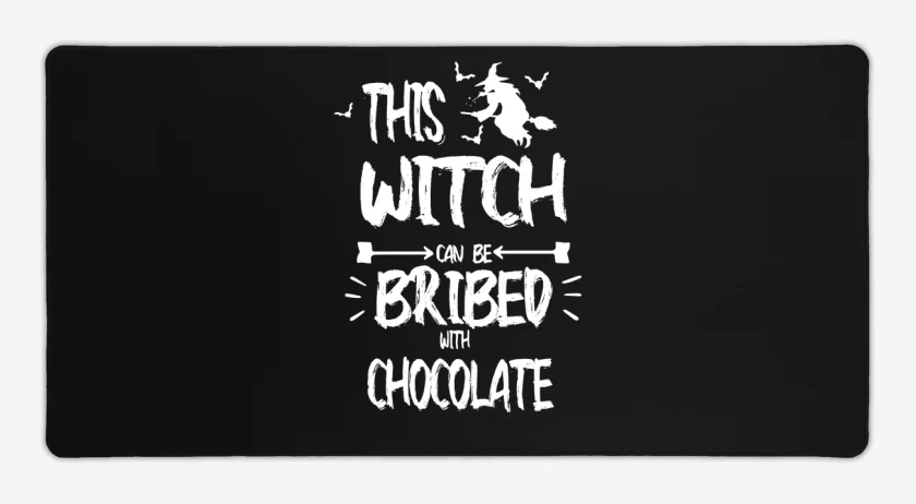 Mouse pad Gamer Negro de Bruja Chocolate