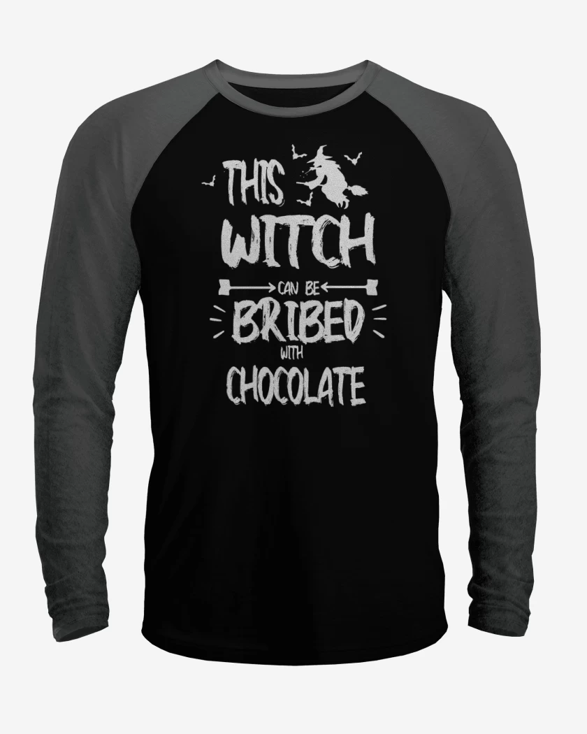 Polera Raglan Bruja Chocolate