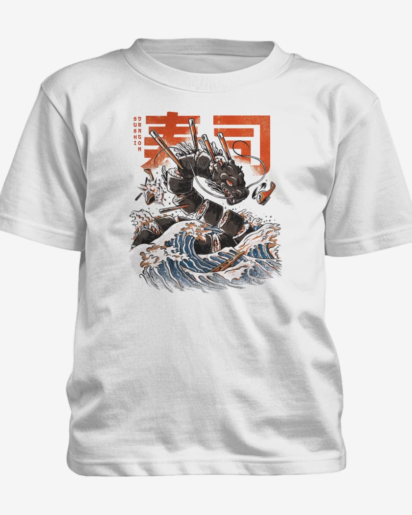 Polera de niño Blanco de Sushi Dragon