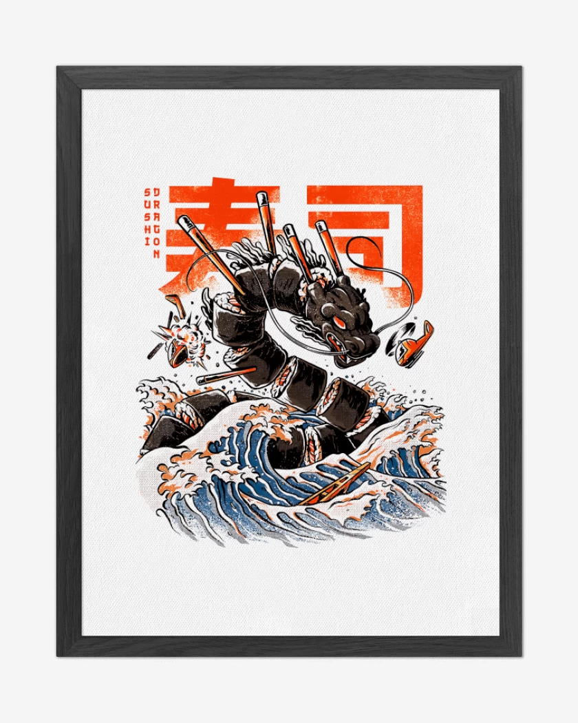 Cuadro decorativo Sushi Dragon