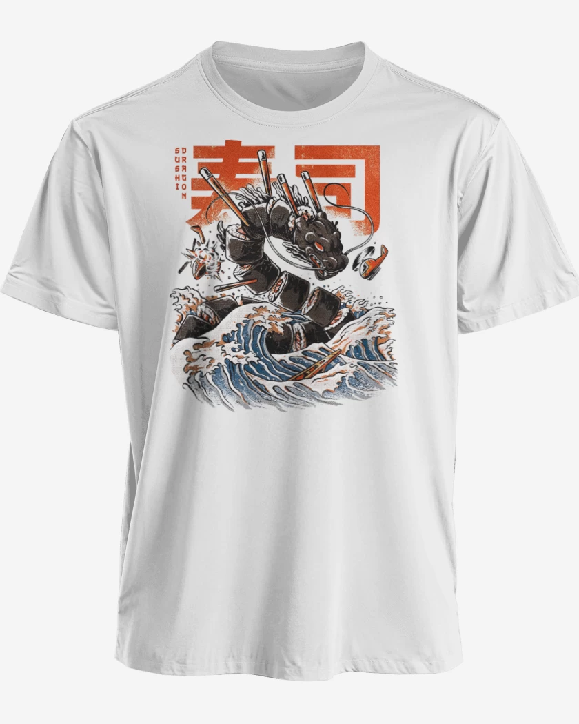 Polera premium Blanco de Sushi Dragon