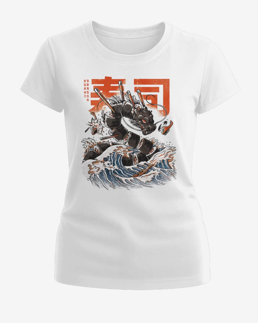 Polera de Mujer Blanco de Sushi Dragon