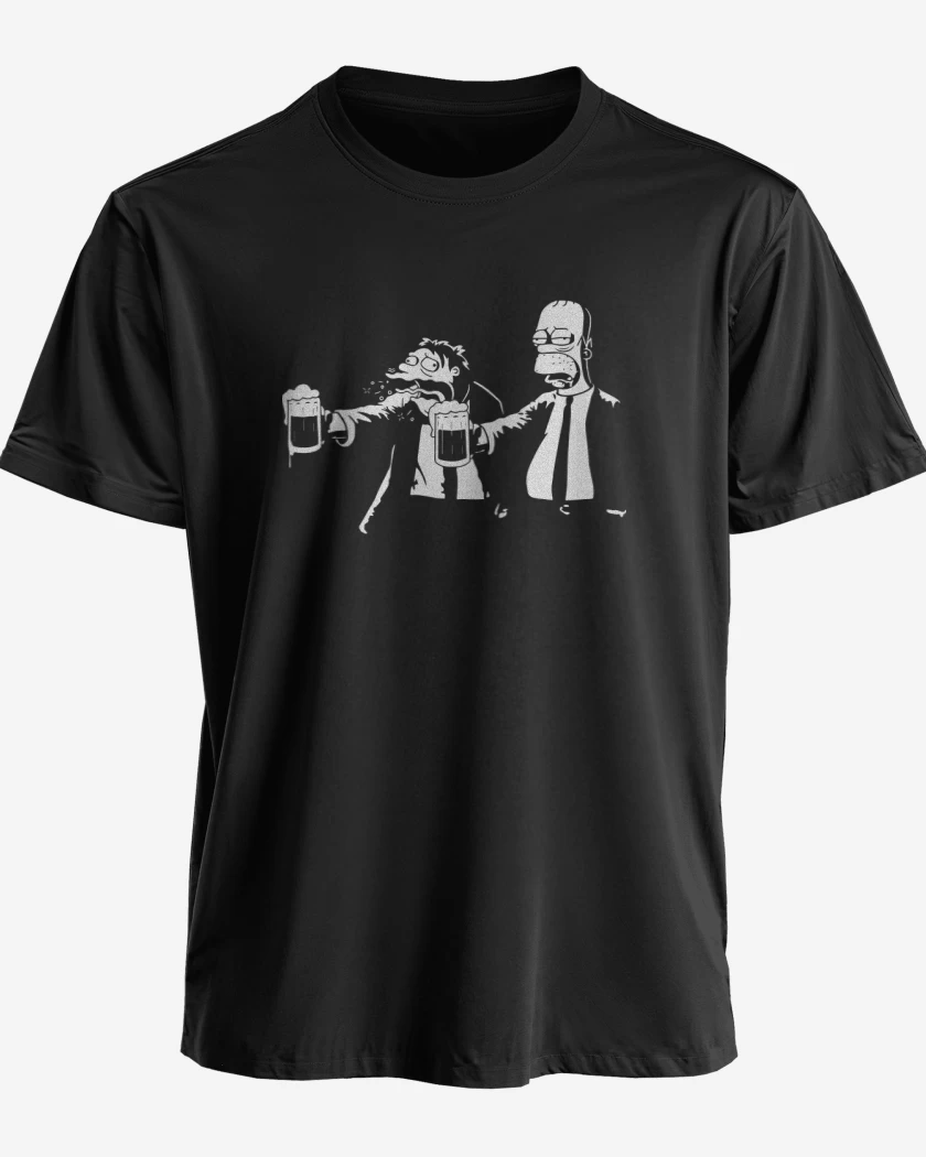 Polera premium Negro de Borrachos Fiction
