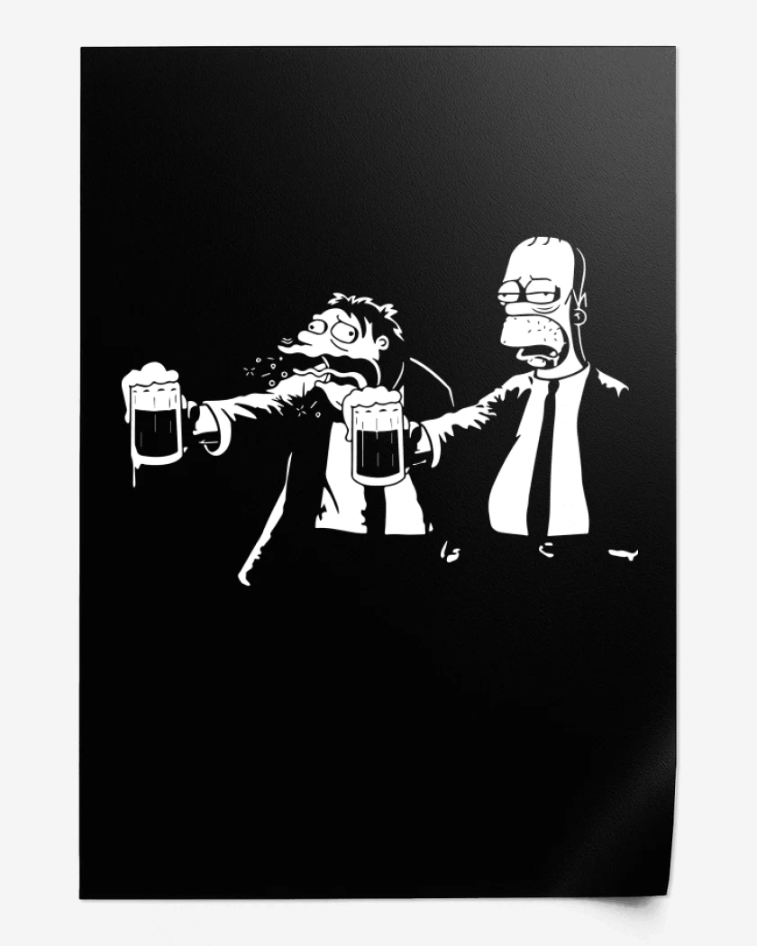 Print Borrachos Fiction