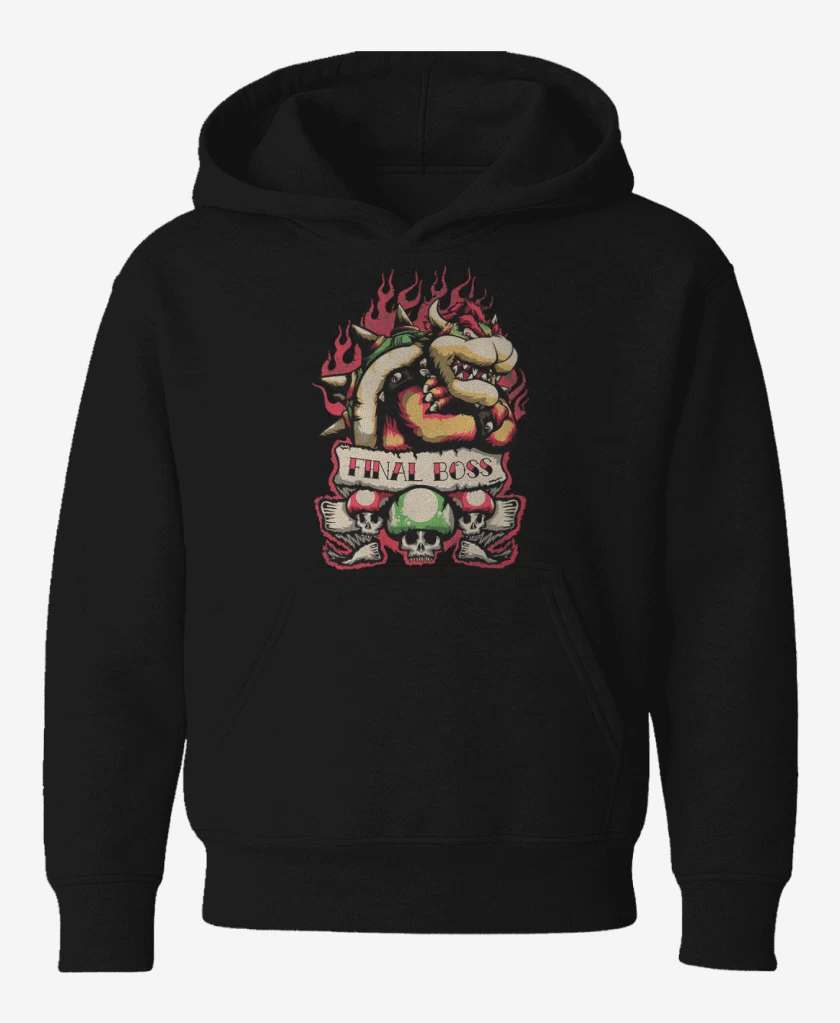 Poleron de niño Negro de Final Boss