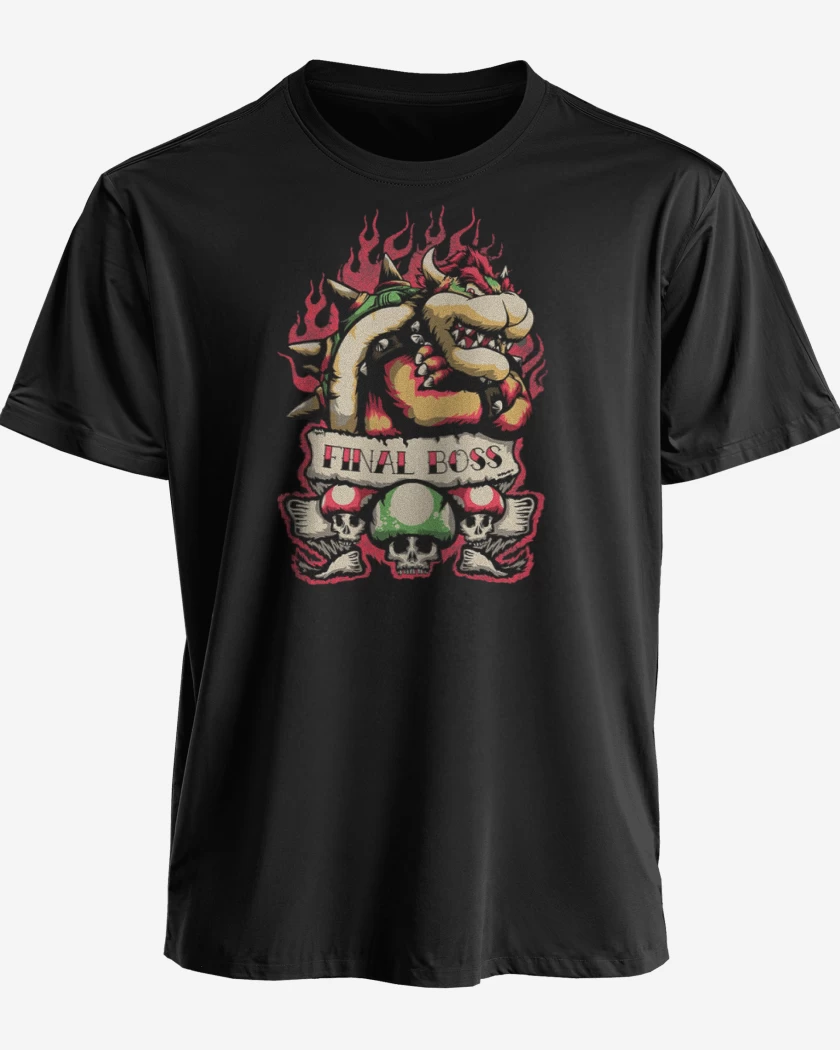 Polera premium Negro de Final Boss