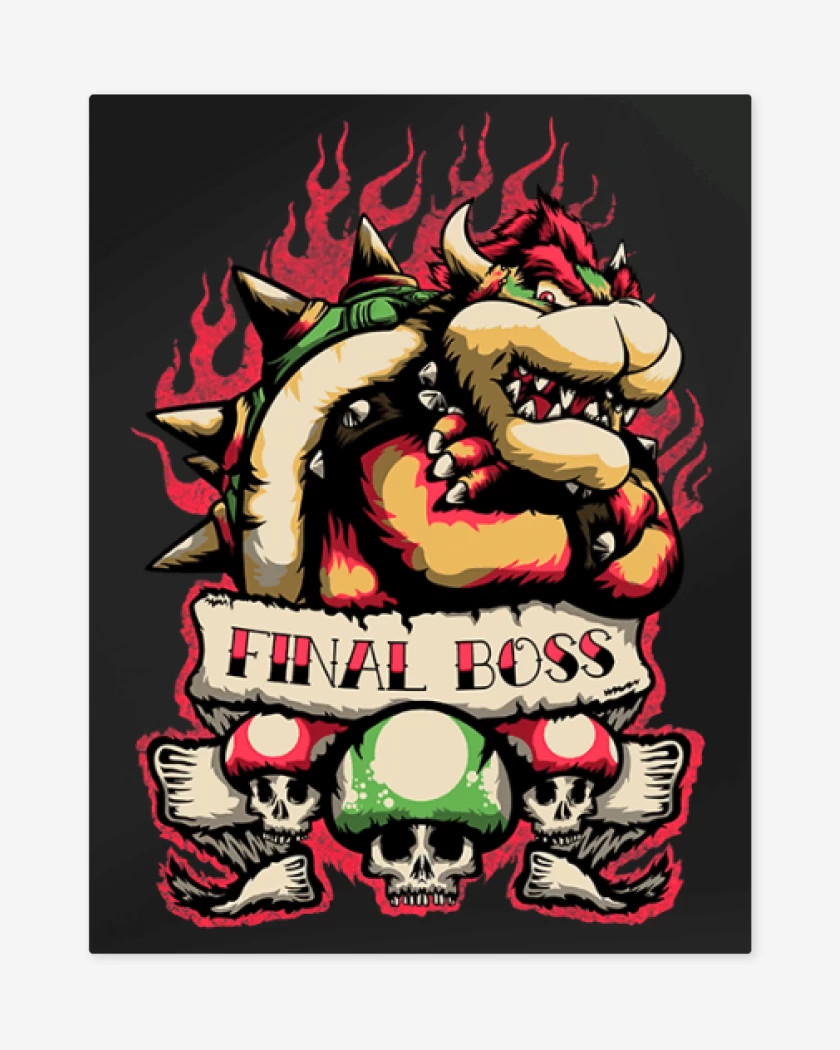 Print metalico Negro de Final Boss