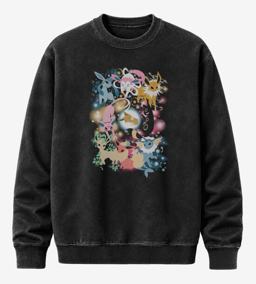 Poleron Polo Acid Wash Negro de Eeveeeesss