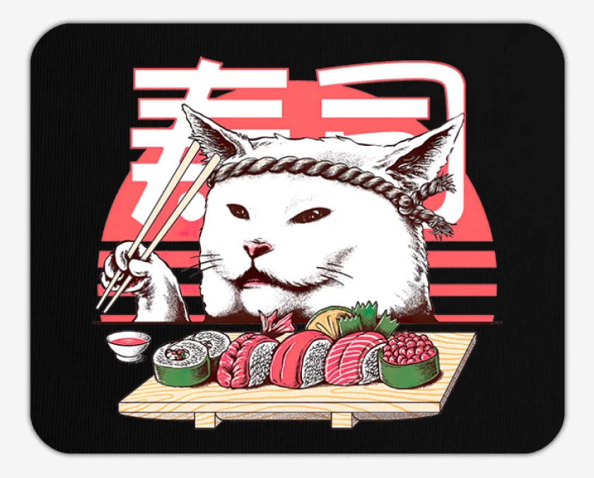 Mousepad Gato sushi