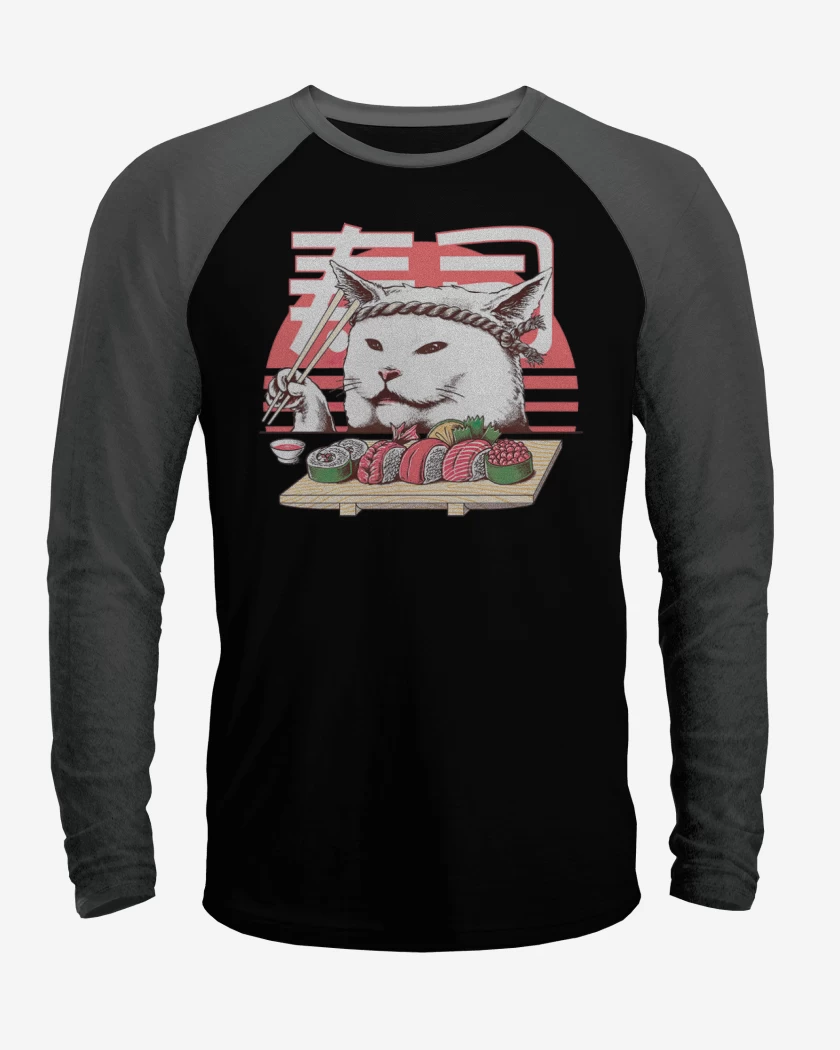 Polera Raglan Gato sushi