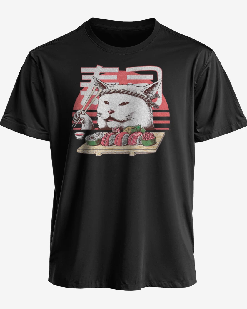 Polera premium Negro de Gato sushi