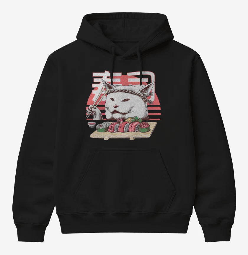 Poleron Canguro básico Gato sushi