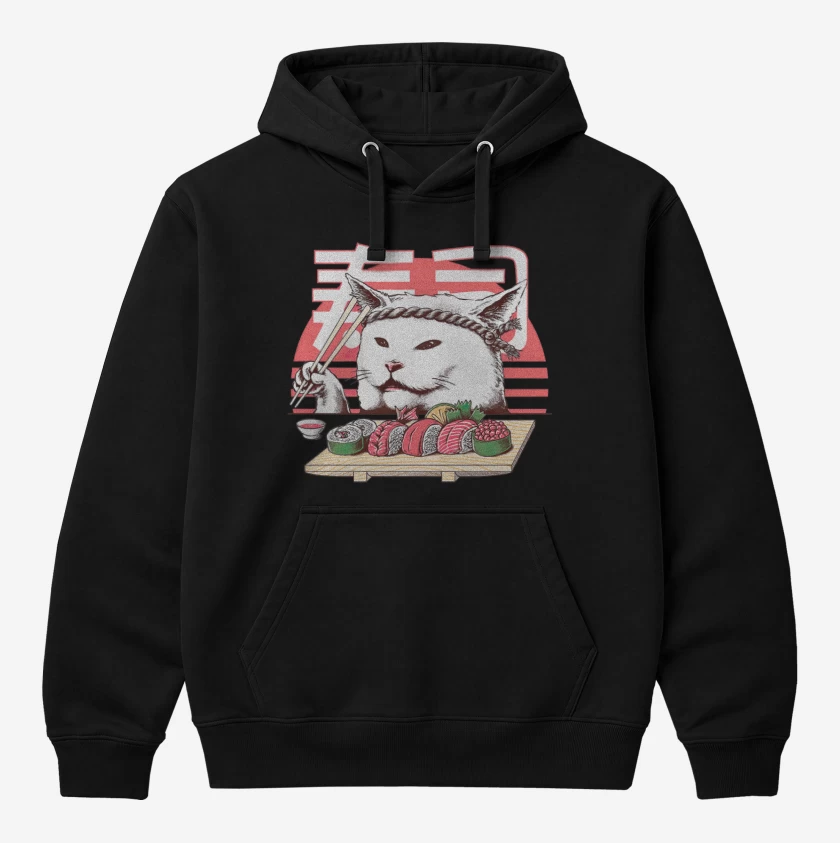 Polerón Canguro Gato sushi