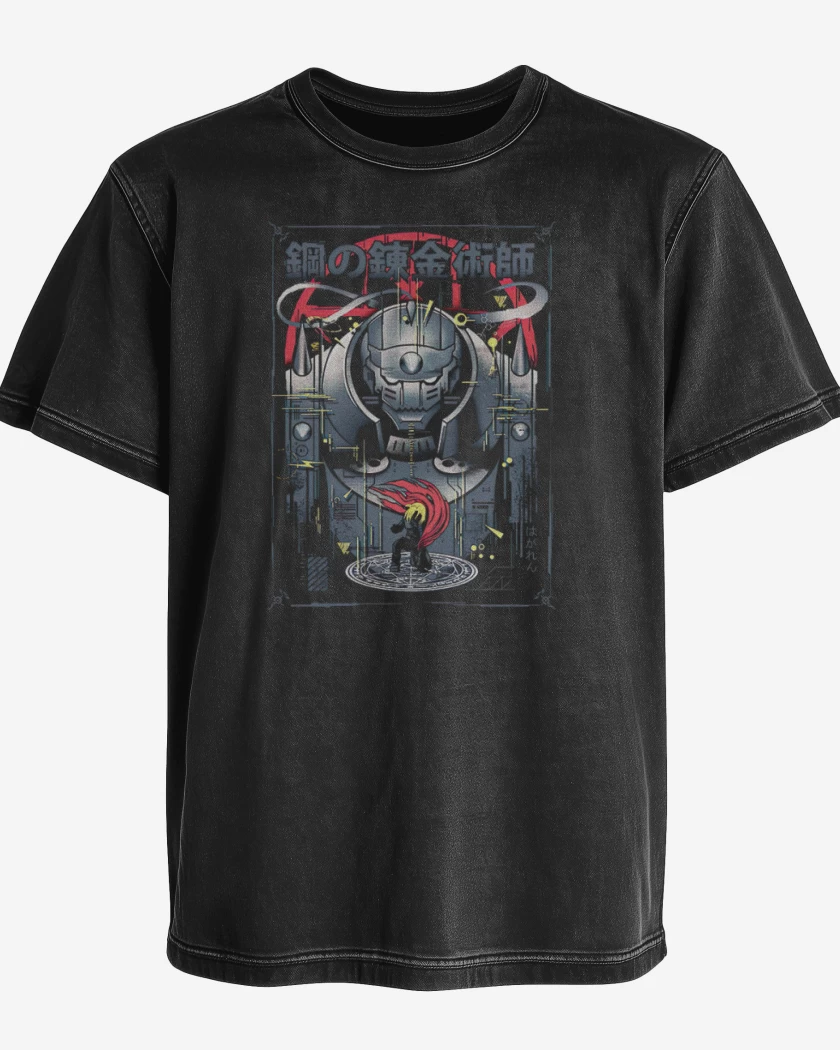 Polera desgastada Negro de Fma