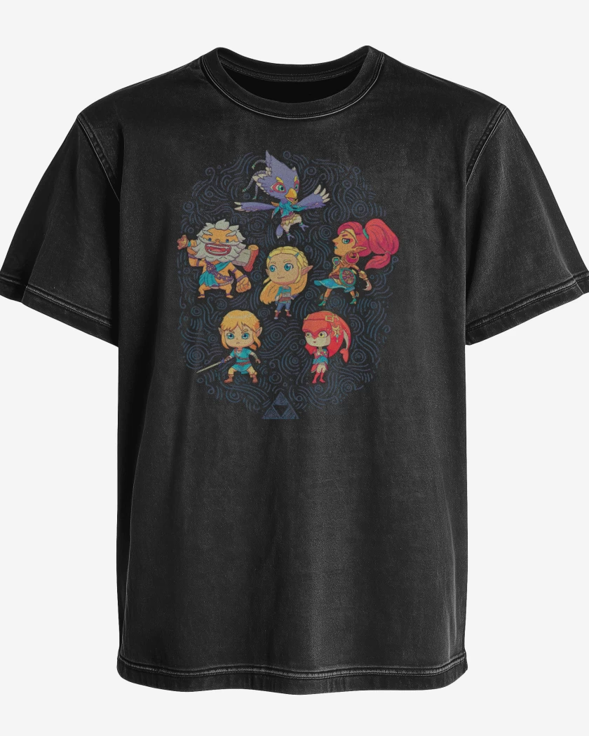 Polera desgastada Negro de Campeones