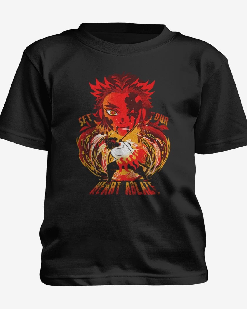 Polera de niño Negro de Rengoku