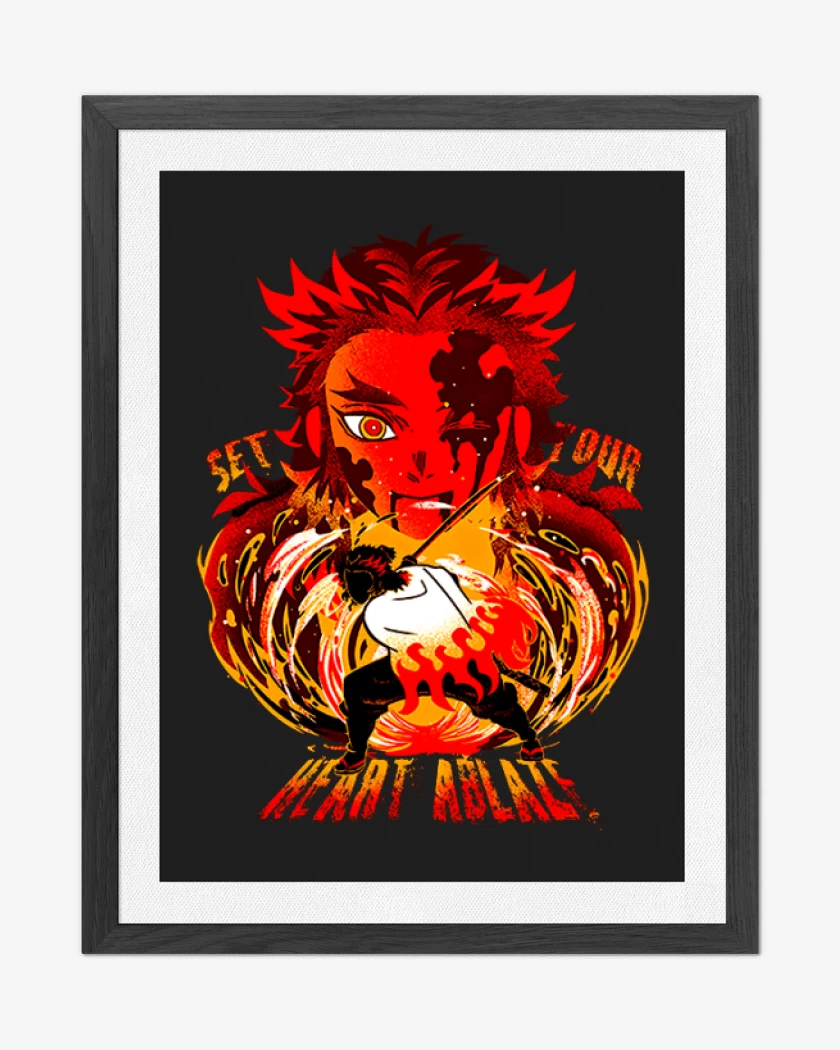 Cuadro decorativo Negro de Rengoku