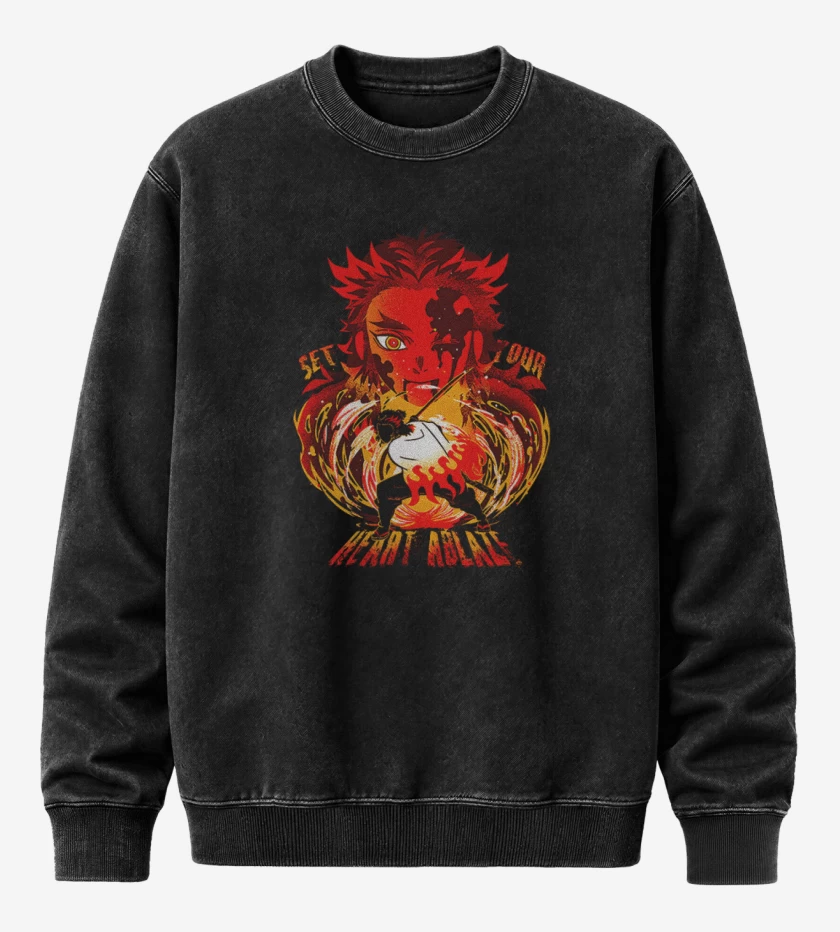 Poleron Polo Acid Wash Negro de Rengoku